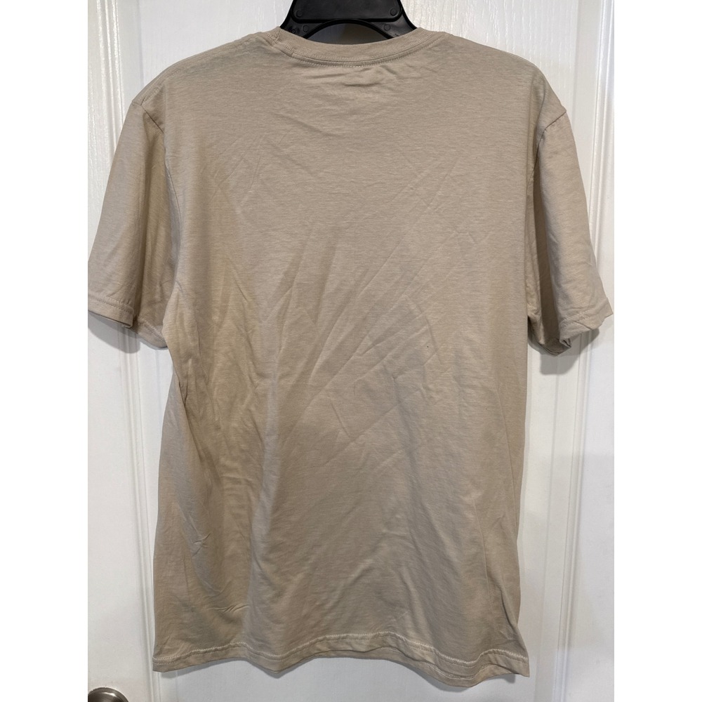 Coca Cola Mens T Shirt Ice Cold Graphic Print Tan Crewneck Size Medium - Picture 4 of 4